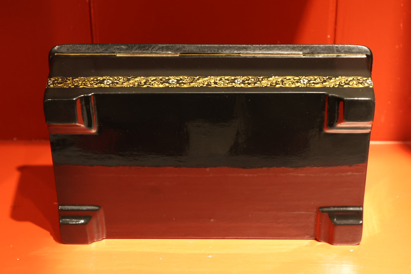 Palekh Scatolina laccata dipinta a mano "Ilya Muromets e Nightingale il Brigante"